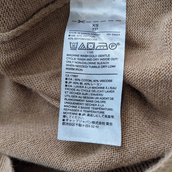 Banana Republic factory sweater pointelle neckline neutral capsule classic XS - Picture 7 of 7